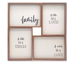 Framed Family Sentiment 4-Piece Canvas Set