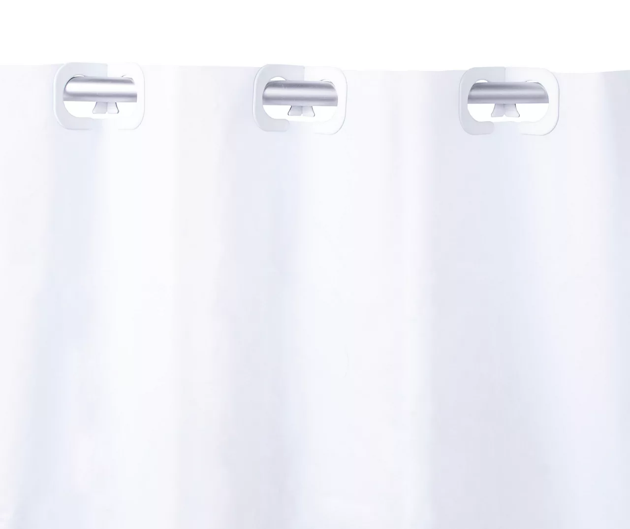 White FlexHook PEVA Shower Curtain 1 White FlexHook PEVA Shower Curtain