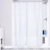 White MicroCLEAN Antimicrobial Fabric Shower Curtain