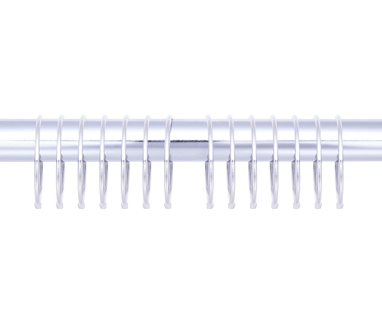 Chrome O-Ring Shower Curtain Rings, 12-Count 3 Chrome O-Ring Shower Curtain Rings, 12-Count - Image 3