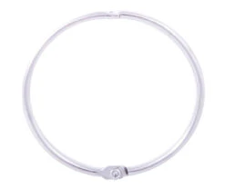 Chrome O-Ring Shower Curtain Rings, 12-Count
