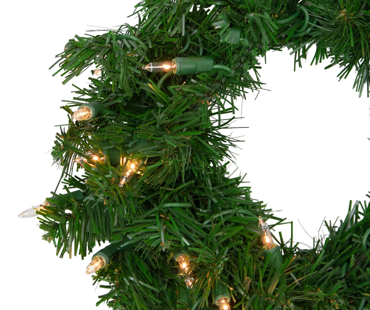 12" Deluxe Windsor Pine Light-Up Wreath 2 12" Deluxe Windsor Pine Light-Up Wreath - Image 2