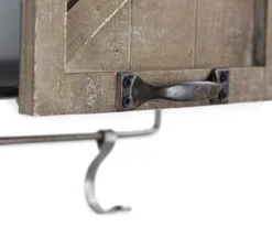 Rustic Sliding Barn Door Storage Rack -Cuisinart Store 810509316 4
