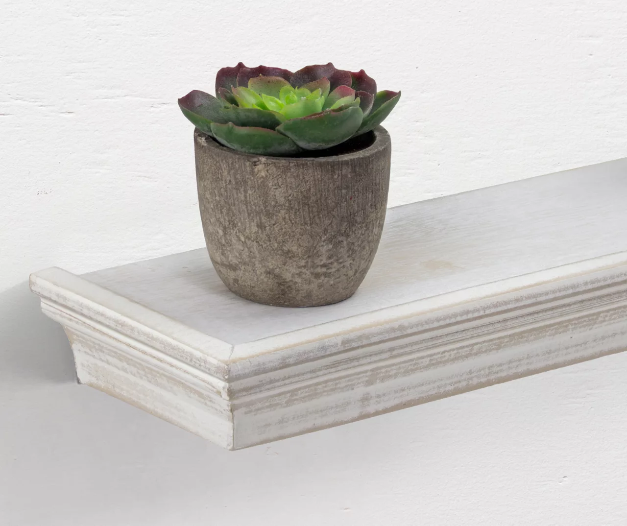 White Crown Molding 4-Piece Floating Shelves Set 4 White Crown Molding 4-Piece Floating Shelves Set - Image 4