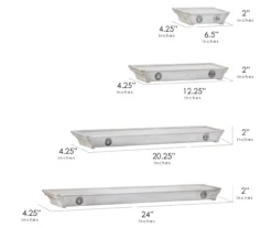 White Crown Molding 4-Piece Floating Shelves Set 11 White Crown Molding 4-Piece Floating Shelves Set -Cuisinart Store 810509317 6