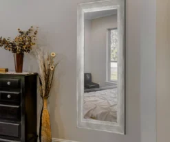 Leighton White Distressed Wall Mirror -Cuisinart Store 810509326 2
