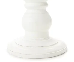 White Wood Pillar Candle Holder, (15") 6 White Wood Pillar Candle Holder, (15") -Cuisinart Store 810509526 810509525 2