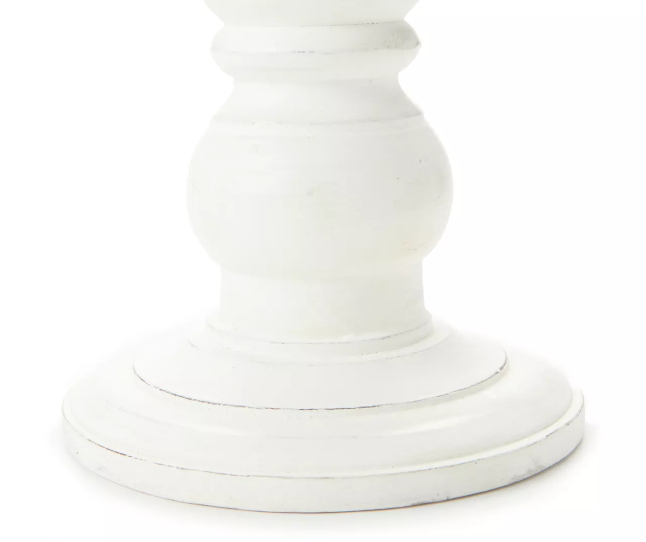 White Wood Pillar Candle Holder, (15") 3 White Wood Pillar Candle Holder, (15") - Image 3