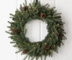 24" Pinecone LED Wreath 5 24" Pinecone LED Wreath -Cuisinart Store 810510677
