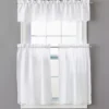 White Lily Valance & Tier 3-Piece Curtain Set