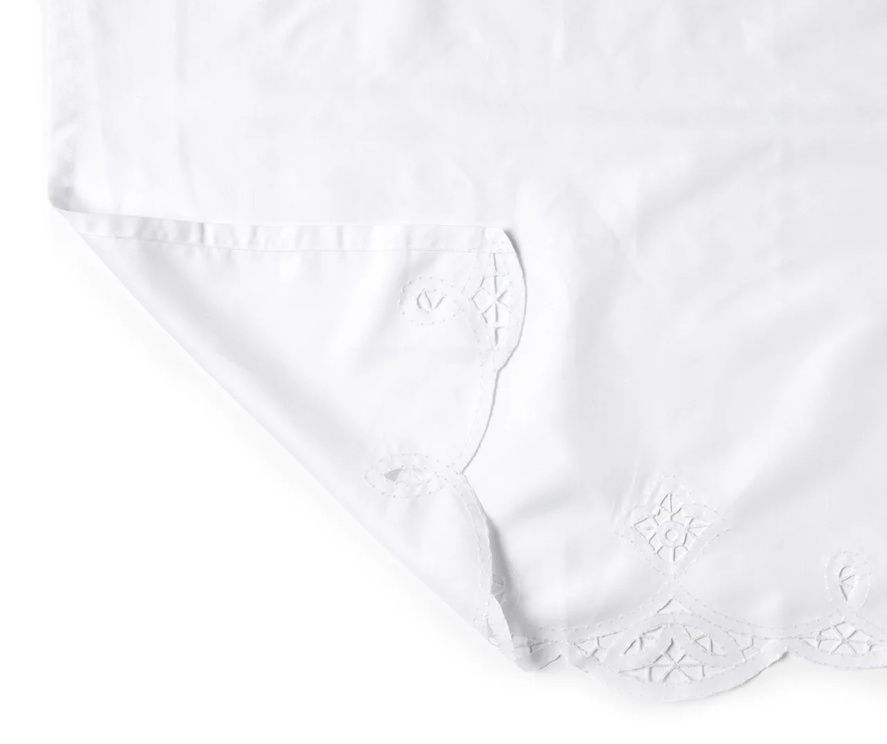 White Lily Valance & Tier 3-Piece Curtain Set 3 White Lily Valance & Tier 3-Piece Curtain Set - Image 3