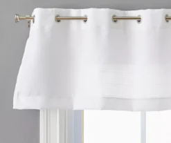 White Tucker Valance & Tier 3-Piece Curtain Set -Cuisinart Store 810511404 1