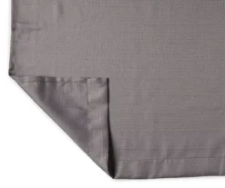 Gray Tucker Textured Valance & Tier 3-Piece Curtain Set -Cuisinart Store 810511405 2