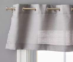 Gray Tucker Valance & Tier 3-Piece Curtain Set 4 Gray Tucker Valance & Tier 3-Piece Curtain Set -Cuisinart Store 810511406 1