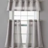 Gray Tucker Valance & Tier 3-Piece Curtain Set