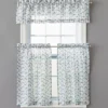 Walden Geometric Valance & Tier 3-Piece Curtain Set