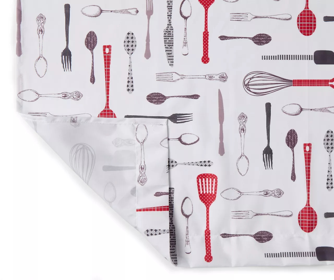 Utensils Print Valance & Tier 3-Piece Curtain Set 3 Utensils Print Valance & Tier 3-Piece Curtain Set - Image 3