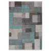 Gray & Aqua Rendor Accent Rug, (30” X 45”)