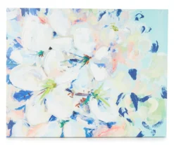 Blue & White Abstract Floral Canvas