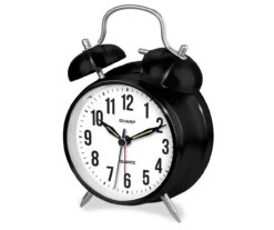 Sharp Black & Silver Twin Bell Alarm Clock 12 Sharp Black & Silver Twin Bell Alarm Clock -Cuisinart Store 810514647 21