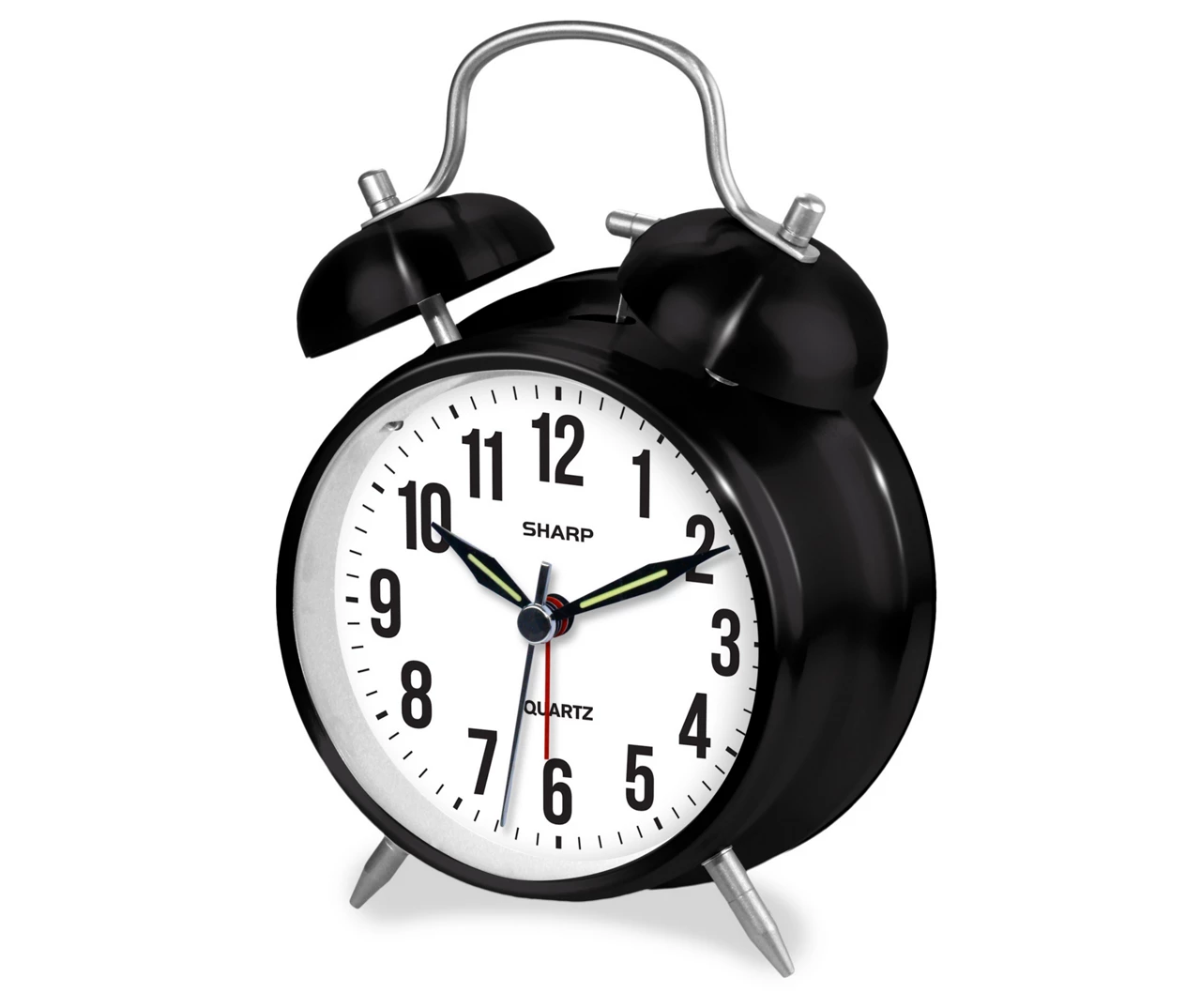 Sharp Black & Silver Twin Bell Alarm Clock 6 Sharp Black & Silver Twin Bell Alarm Clock - Image 6
