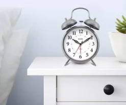 Sharp Brushed Nickel Twin Bell Alarm Clock -Cuisinart Store 810514648 31