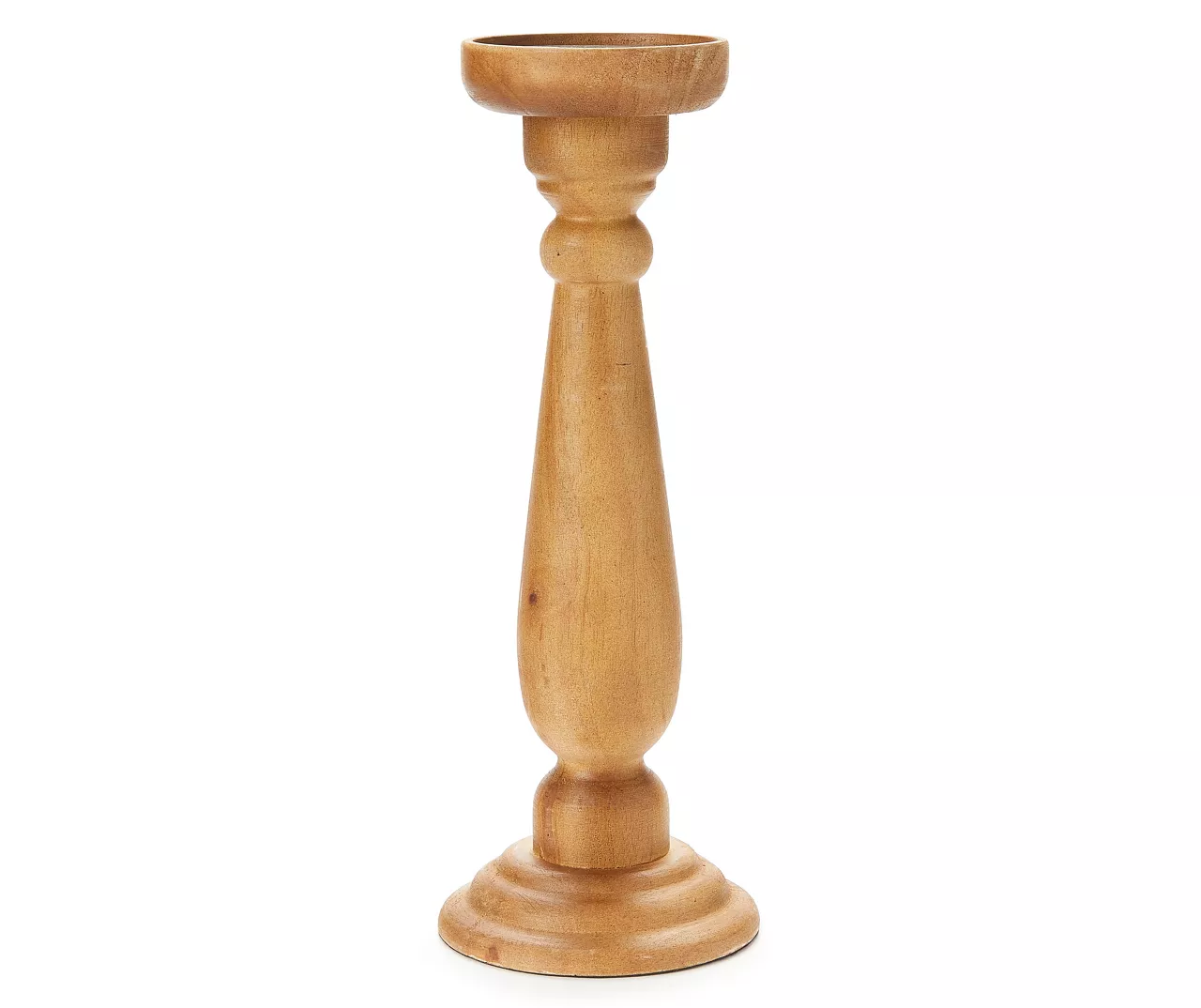 Wooden Pillar Candle Holder, (13") 1 Wooden Pillar Candle Holder, (13")