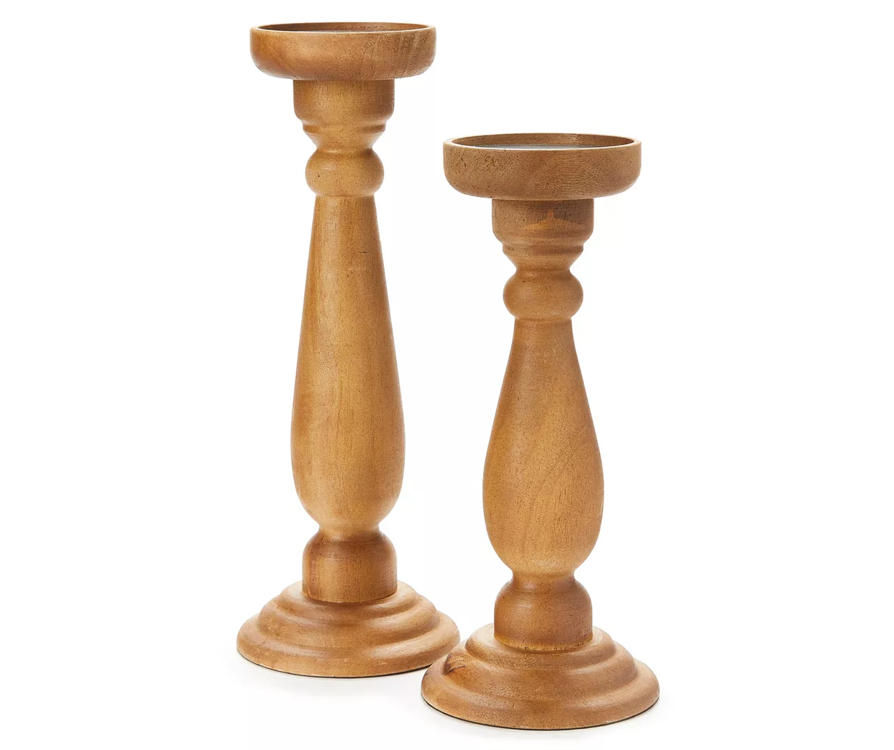 Wooden Pillar Candle Holder, (13") 2 Wooden Pillar Candle Holder, (13") - Image 2