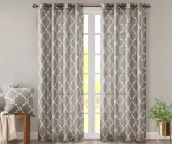 Sereno Fretwork Light-Filtering Grommet Curtain Panel -Cuisinart Store 810517992 810517993 810517994 13