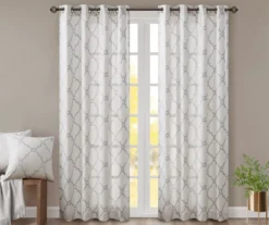 Sereno Fretwork Light-Filtering Grommet Curtain Panel -Cuisinart Store 810517995 810517996 810517998 14