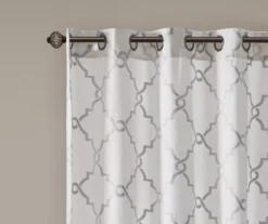 Sereno Fretwork Ivory Light-Filtering Grommet Curtain Panel, (95") 16 Sereno Fretwork Ivory Light-Filtering Grommet Curtain Panel, (95") -Cuisinart Store 810517995 810517996 810517998 4