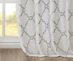 Sereno Fretwork Ivory Light-Filtering Grommet Curtain Panel, (63") 17 Sereno Fretwork Ivory Light-Filtering Grommet Curtain Panel, (63") -Cuisinart Store 810517995 810517996 810517998 5 1