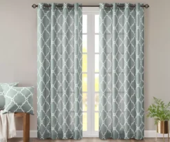 Sereno Fretwork Light-Filtering Grommet Curtain Panel -Cuisinart Store 810518004 810518005 810518006 14