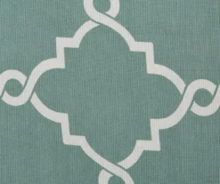 Sereno Fretwork Seafoam Light-Filtering Grommet Curtain Panel, (84") -Cuisinart Store 810518004 810518005 810518006 6 1