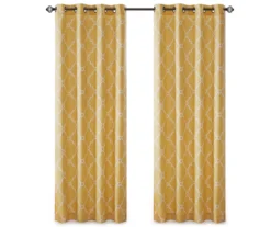 Sereno Fretwork Yellow Light-Filtering Grommet Curtain Panel, (84") 23 Sereno Fretwork Yellow Light-Filtering Grommet Curtain Panel, (84") -Cuisinart Store 810518008 810518009 810518010 11 1