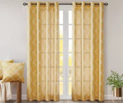 Sereno Fretwork Light-Filtering Grommet Curtain Panel -Cuisinart Store 810518008 810518009 810518010 14