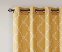 Sereno Fretwork Yellow Light-Filtering Grommet Curtain Panel, (63") 15 Sereno Fretwork Yellow Light-Filtering Grommet Curtain Panel, (63") -Cuisinart Store 810518008 810518009 810518010 3 2