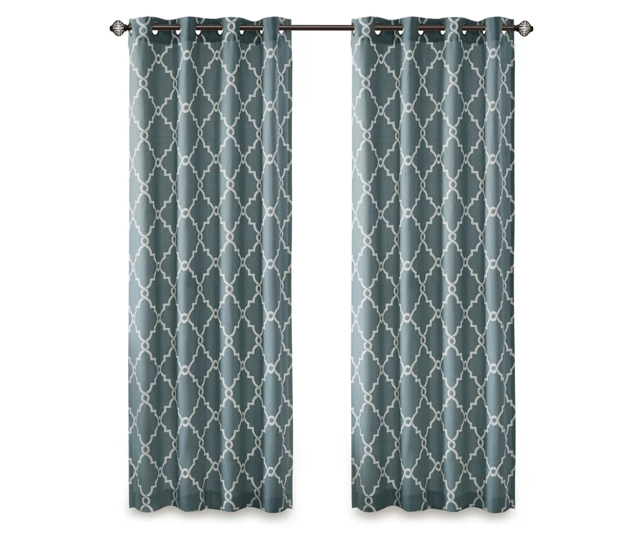 Sereno Fretwork Blue Light-Filtering Grommet Curtain Panel, (95") 12 Sereno Fretwork Blue Light-Filtering Grommet Curtain Panel, (95") - Image 12