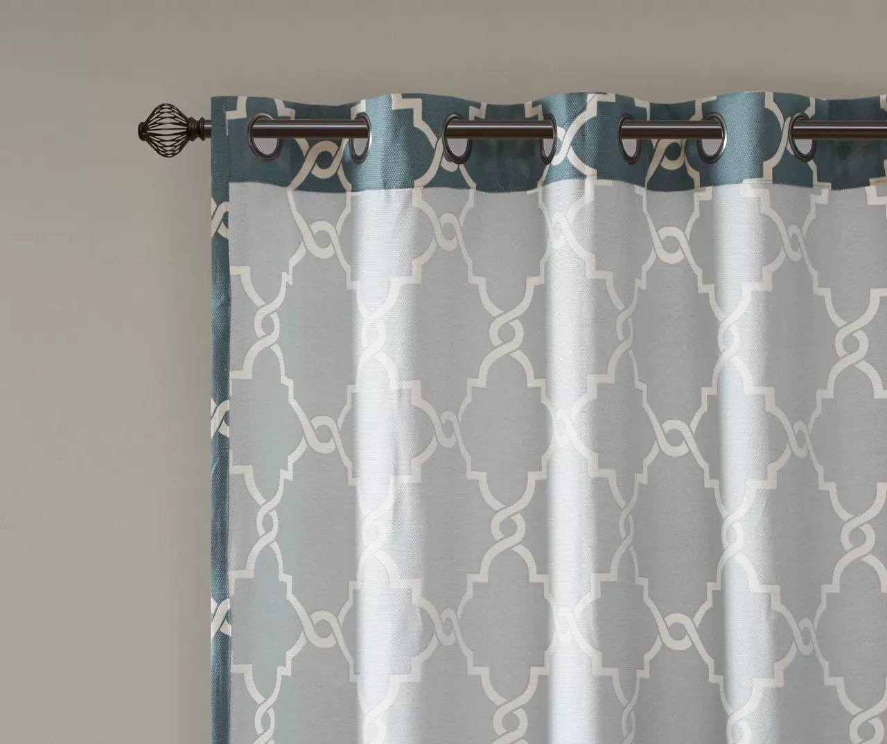 Sereno Fretwork Blue Light-Filtering Grommet Curtain Panel, (95") 5 Sereno Fretwork Blue Light-Filtering Grommet Curtain Panel, (95") - Image 5