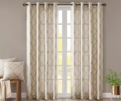 Sereno Fretwork Light-Filtering Grommet Curtain Panel -Cuisinart Store 810518024 810518025 810518026 14