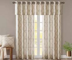 Sereno Fretwork Beige Light-Filtering Grommet Curtain Panel, (84") 21 Sereno Fretwork Beige Light-Filtering Grommet Curtain Panel, (84") -Cuisinart Store 810518024 810518025 810518026 9 1