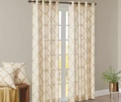 Sereno Fretwork Light-Filtering Grommet Curtain Panel -Cuisinart Store 810518028 810518029 810518030 1 3