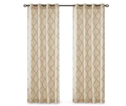 Sereno Fretwork Light-Filtering Grommet Curtain Panel -Cuisinart Store 810518028 810518029 810518030 11 3