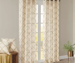 Sereno Fretwork Light-Filtering Grommet Curtain Panel -Cuisinart Store 810518028 810518029 810518030 8 3