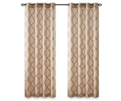 Sereno Fretwork Beige & Spice Light-Filtering Grommet Curtain Panel, (95") 23 Sereno Fretwork Beige & Spice Light-Filtering Grommet Curtain Panel, (95") -Cuisinart Store 810518031 810518032 810518034 11