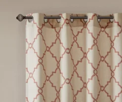 Sereno Fretwork Beige & Spice Light-Filtering Grommet Curtain Panel, (84") 15 Sereno Fretwork Beige & Spice Light-Filtering Grommet Curtain Panel, (84") -Cuisinart Store 810518031 810518032 810518034 3 1