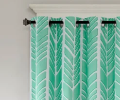 Amanda Aqua Blackout Grommet Curtain Panel, (84") 10 Amanda Aqua Blackout Grommet Curtain Panel, (84") -Cuisinart Store 810518039 3 1