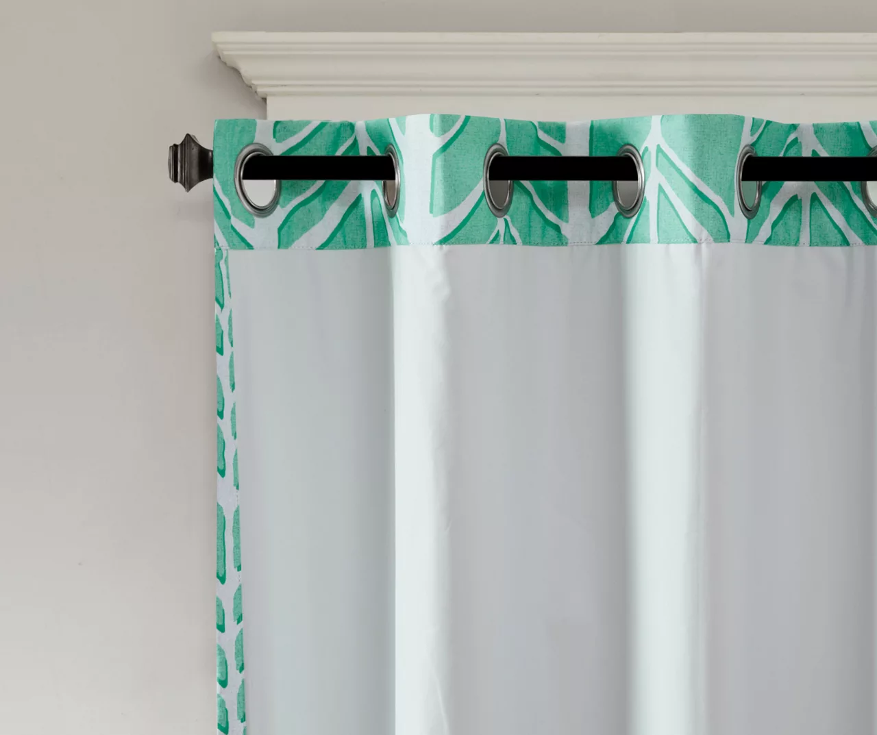 Amanda Aqua Blackout Grommet Curtain Panel, (84") 5 Amanda Aqua Blackout Grommet Curtain Panel, (84") - Image 5
