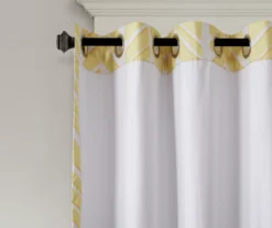 Amanda Yellow Blackout Grommet Curtain Panel, (84") 9 Amanda Yellow Blackout Grommet Curtain Panel, (84") -Cuisinart Store 810518040 3