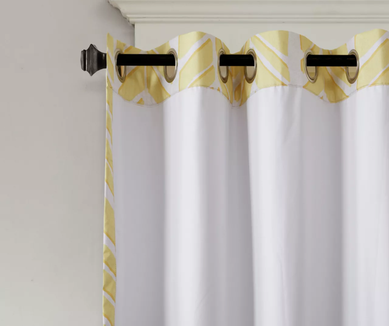 Amanda Yellow Blackout Grommet Curtain Panel, (84") 4 Amanda Yellow Blackout Grommet Curtain Panel, (84") - Image 4